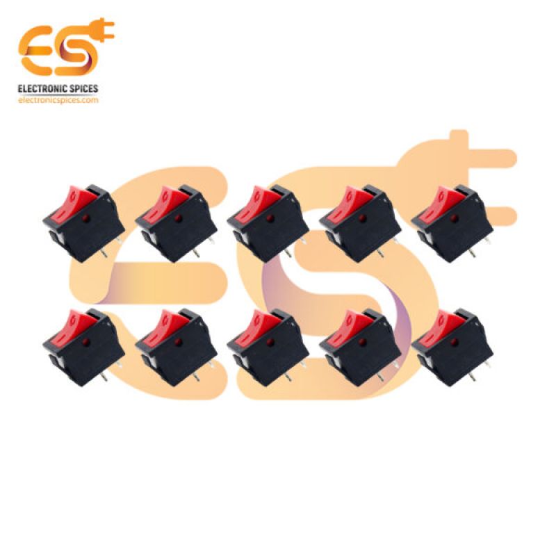 Buy Kcd A V Ac Pins Spst Red Color Mini Plastic Rocker