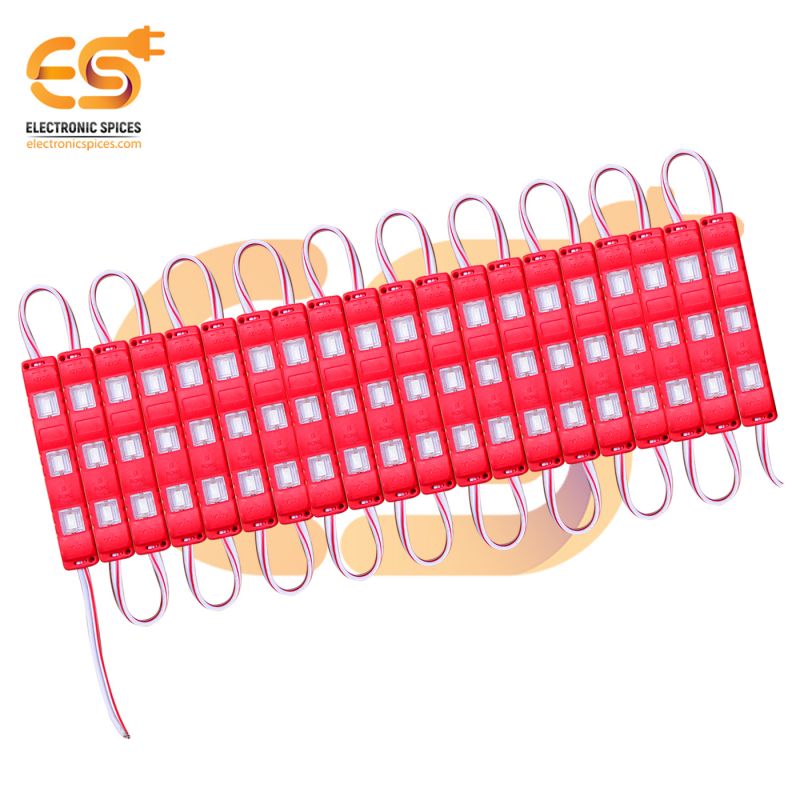 Buy 12V 2W Bright Red Color Waterproof 5630 3 LED Module Pack Of 50pcs