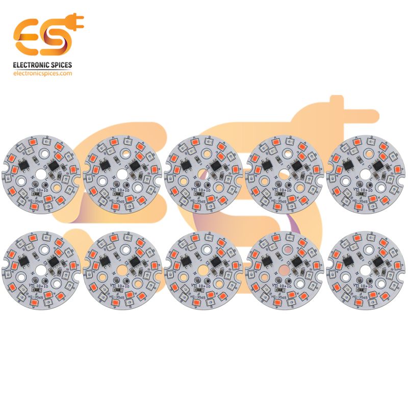 Buy 220V 9W Round Multi-Color LED Bulb | Red + Blue (Pack of 10) at ...