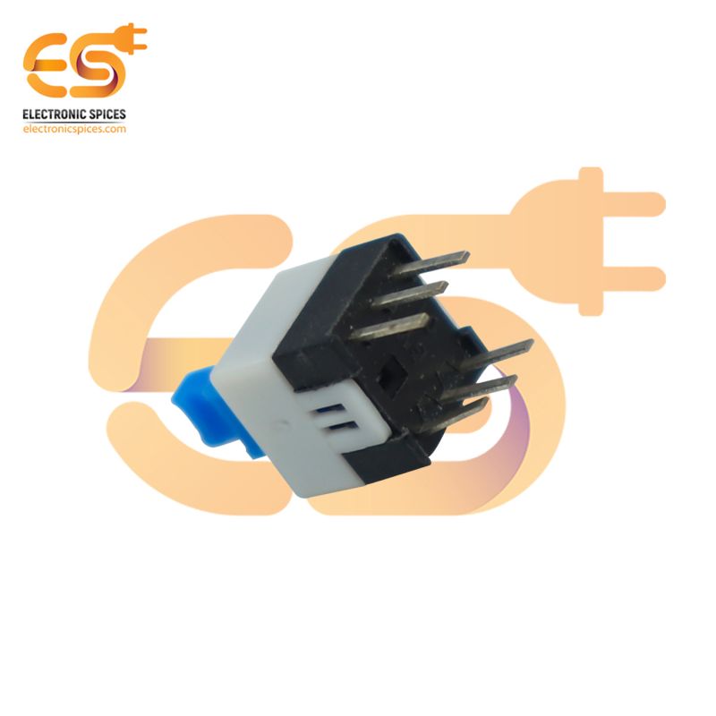Samwon Latching Push Button Switch – DPDT, 6 Pin, 1 Position, Self-Locking (10 Pcs)