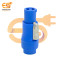 250V 20A 3 Pole  AC to DC Powercon Male Cable Connector (Blue)