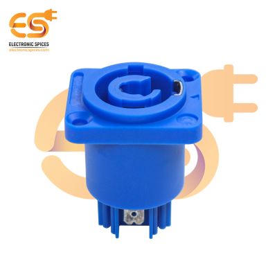 Powercon 3 Pin Female Jack Audio Cable Panel Socket Connector (Blue)