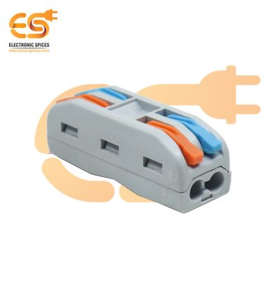 32A 250V 2 to 2 inline Wire 12AWG Terminal Block Splicing Lever Wire Connector Pack of 1