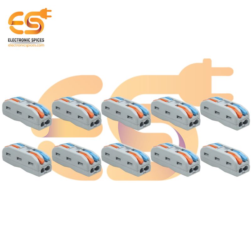 thumbnail image 2 of Wago Lever Wire Connector, 12 AWG Max, 5 Port, Gray, Polycarbonate 2 of 10