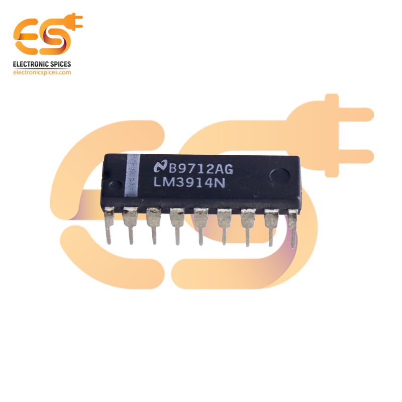 LM3914 Logarithmic LED dot or bar display driver 18 pin IC pack of 2pcs