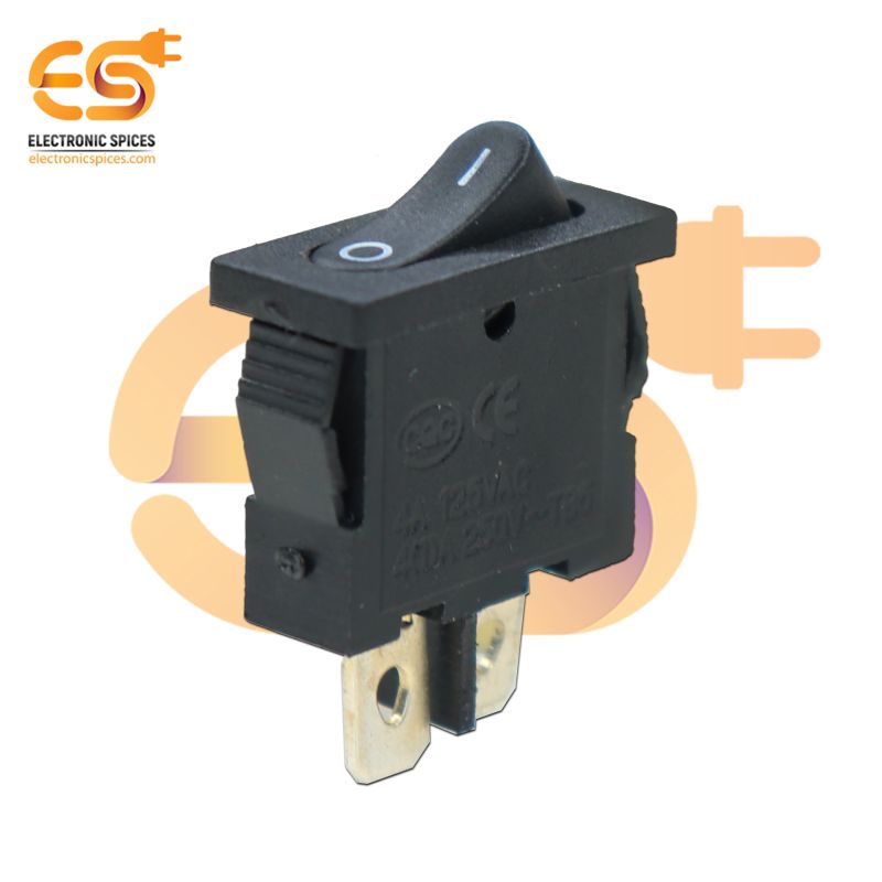 T85 4A 250V Black Color 2 Pin Rocker Switch Pack of 100