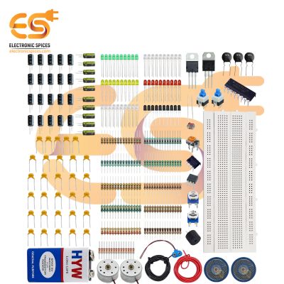Combo of Electronic Components Kit for DIY | Science | Prototyping Projects (190pcs, 19 Components)