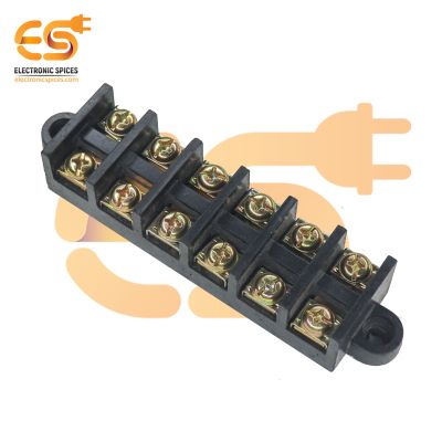 BSO 60 Amp 6-Way Bakelite Terminal Connector Black Color