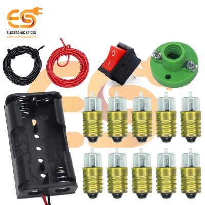 Combo of Mini Bulb Holder and Battery Holder kit for DIY Science Project