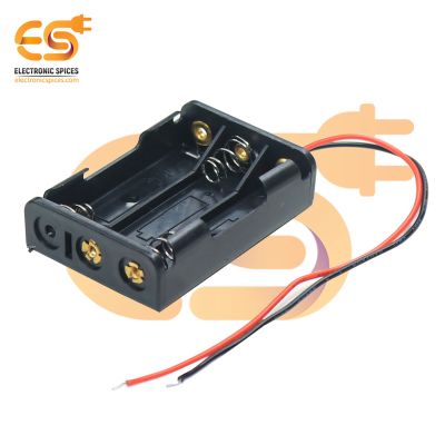 AAA 3 Cell Battery Holder Hard Plastic Case with Wire (1.5V x 3 cells = 4.5Volt) Pack of 1