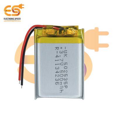 600mAh 3.7V Single Cell Rechargeable LiPo Battery (UK-502535P)
