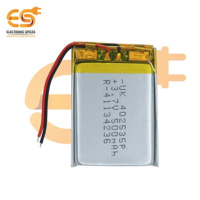 500mAh 3.7V Single Cell Rechargeable LiPo Battery (UK-402535P)