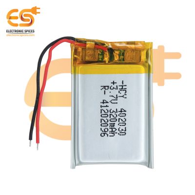 320mAh 3.7V Single Cell Rechargeable LiPo Battery (HCY-402030)