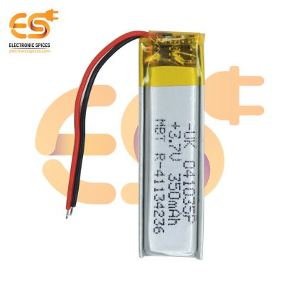350mAh 3.7V Single Cell Rechargeable LiPo Battery (UK-041035P)