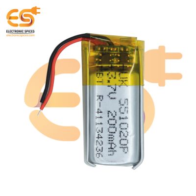 200mAh 3.7V Single Cell Rechargeable LiPo Battery (UK-551020P)