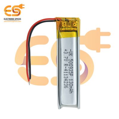 130mAh 3.7V Single Cell Rechargeable LiPo Battery (UK-500935P)