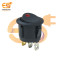 QY602-101 12V 20A  AC 3-Pin On-Off Black Color Round  Rocker Switch with Red Indicator