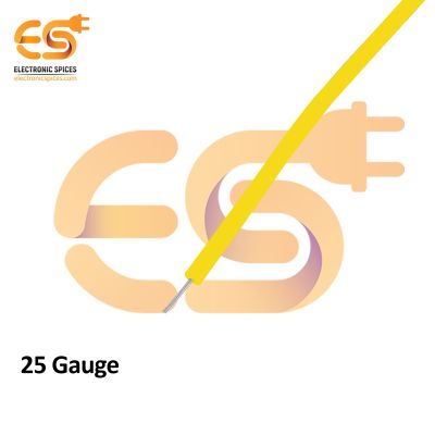 Yellow Color Hookup Single Core Wires 25 AWG 91 meter