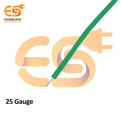 Green Color Hookup Single Core Wires 25 AWG 91 meter