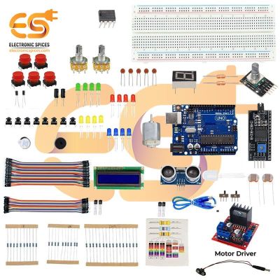 Combo of Science Project kit of DC Motor, Breadboard, Jumper wire, Resistor (147 Item)