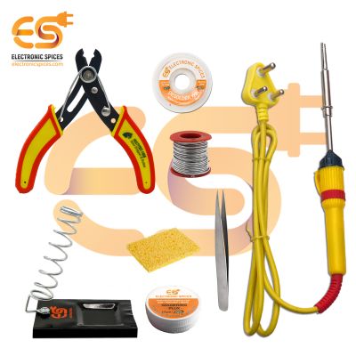 Combo of 8-in-1 25-watt soldering iron starter kit for Project Work