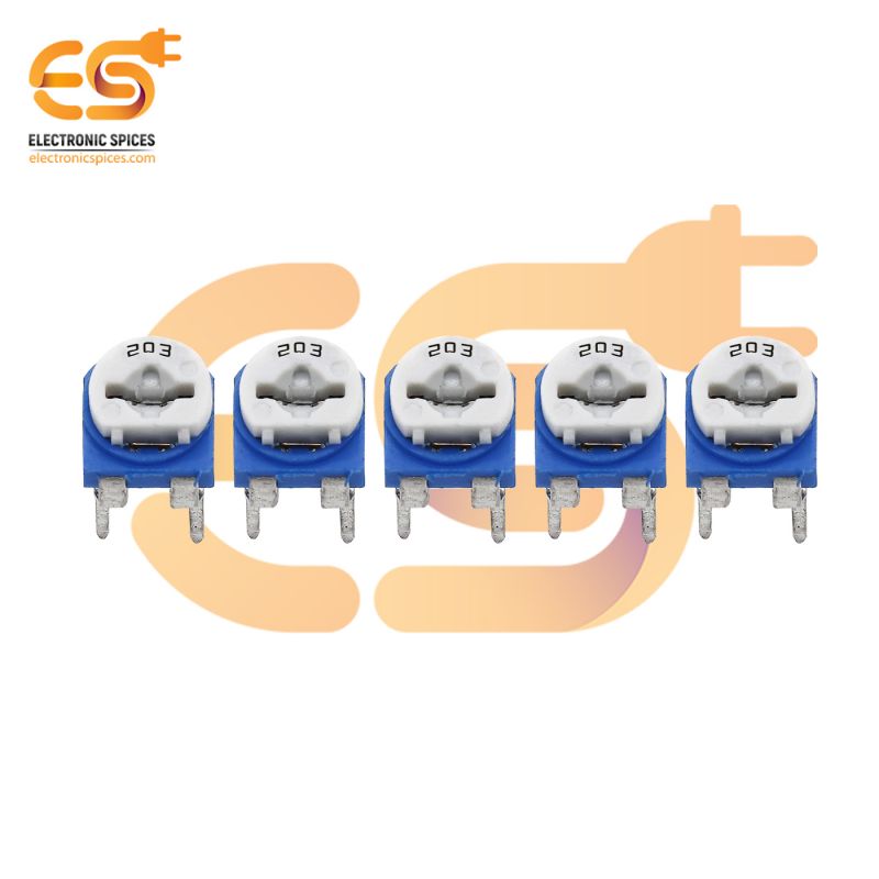 Buy 20K ohm ( Ω ) vertical preset variable resistor pack of 5