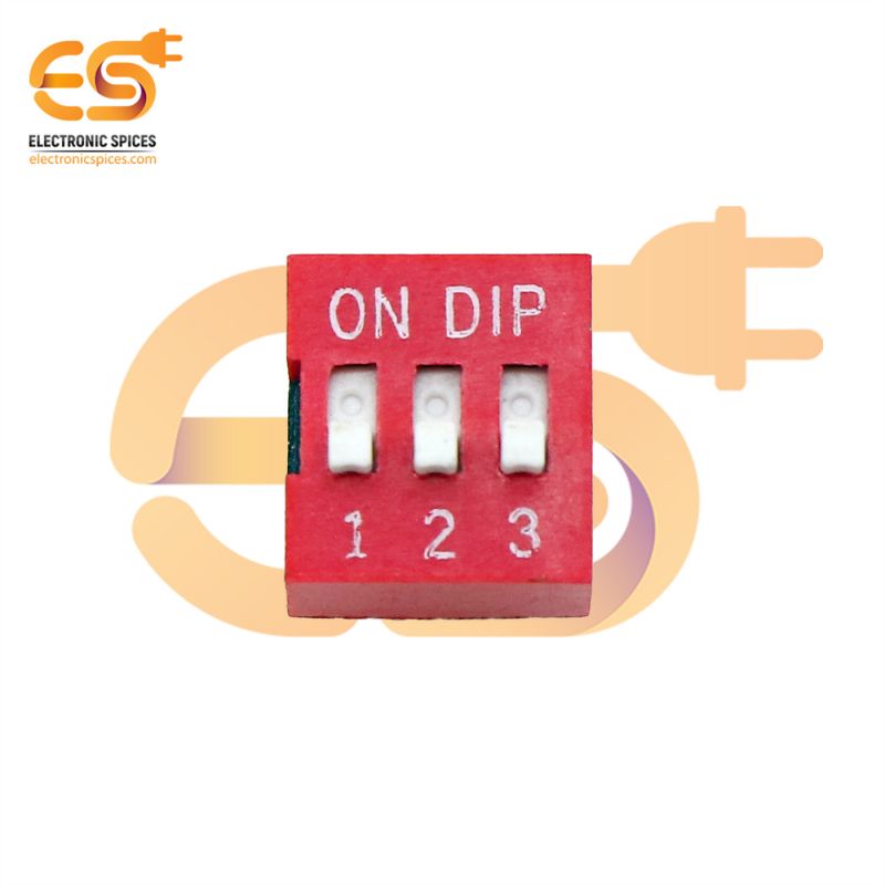 Manual 3 way DIP switch standard profile BD03 pack of 5pcs