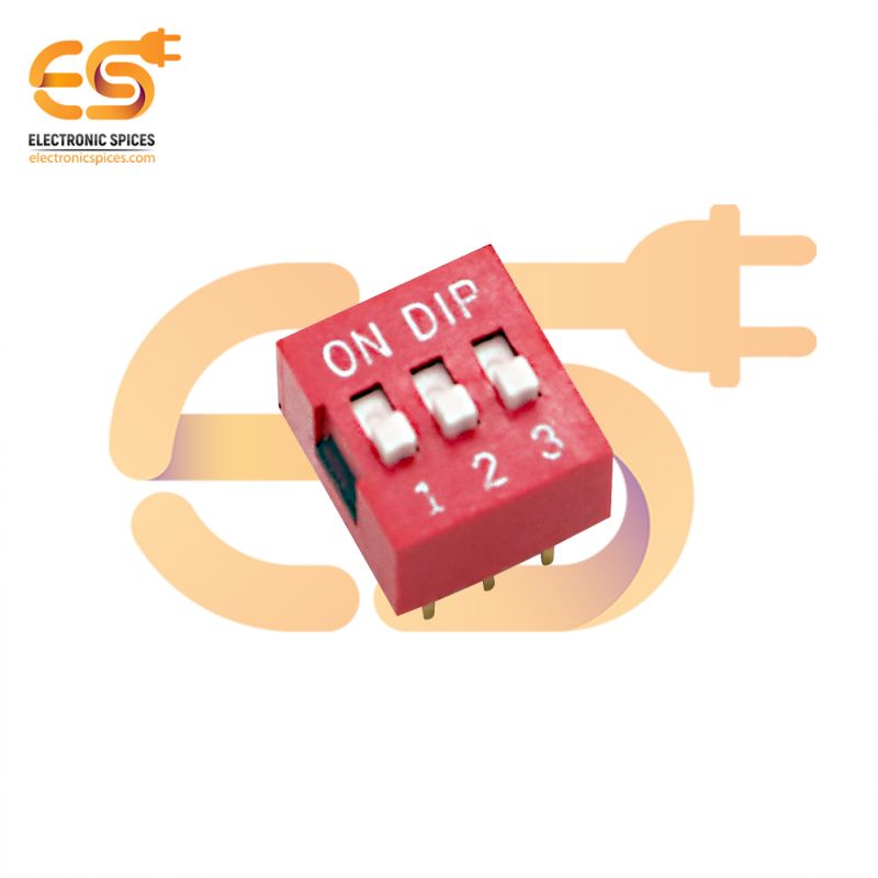 Manual 3 way DIP switches standard profile BD03 pack of 50pcs