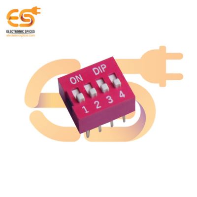 Manual 4 way DIP switch standard profile BD04 pack of 5pcs