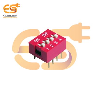 Manual 4 way DIP switch standard profiles BD04 pack of 10pcs