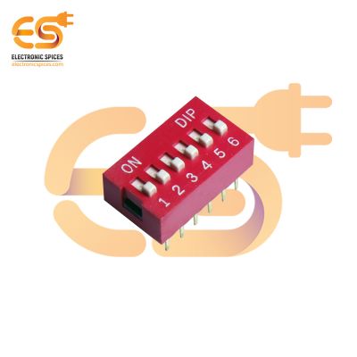 Manual 6 way DIP switch standard profile BD06 pack of 5pcs