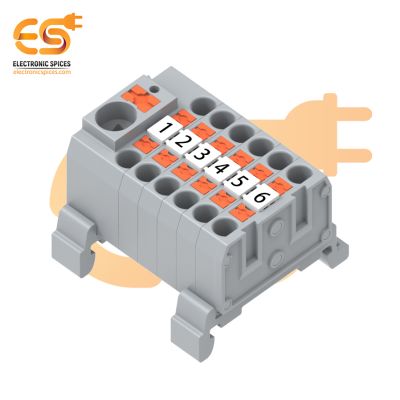 LT-PTF6x2.5-12 pole Multi-in and Multi-out 450V/50A Rail Terminal Connector