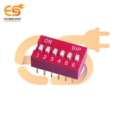 Manual 6 way DIP switch standard profiles BD06 pack of 10pcs
