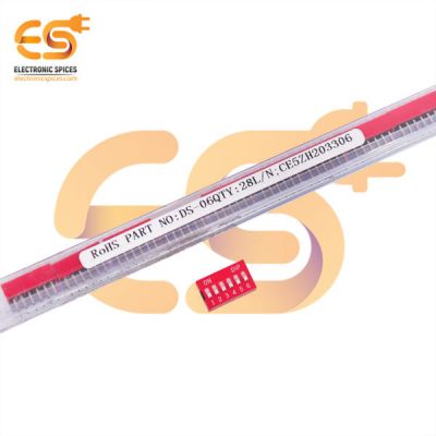 Manual 6 way DIP switches standard profile BD06 pack of 50pcs