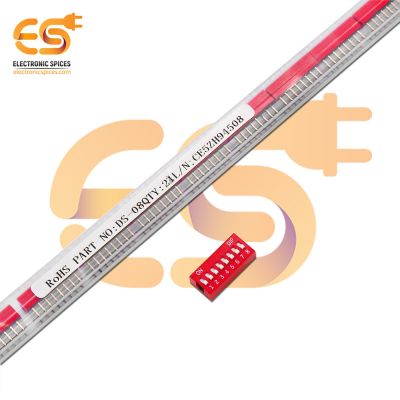 Manual 8 way DIP switches standard profile BD08 pack of 50pcs