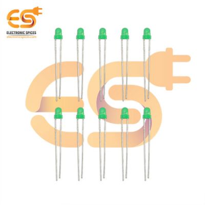 3mm Green color LEDs round shape pack of 100 (Green in Green)