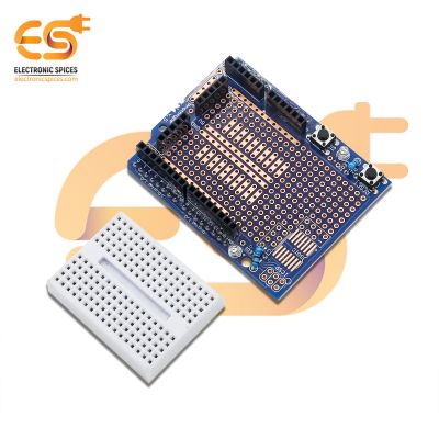 ProtoShield + Mini Breadboard for Arduino