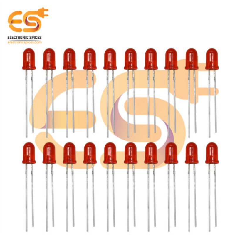 5mm Red color LEDs round shape pack of 1000 (Red in Red)