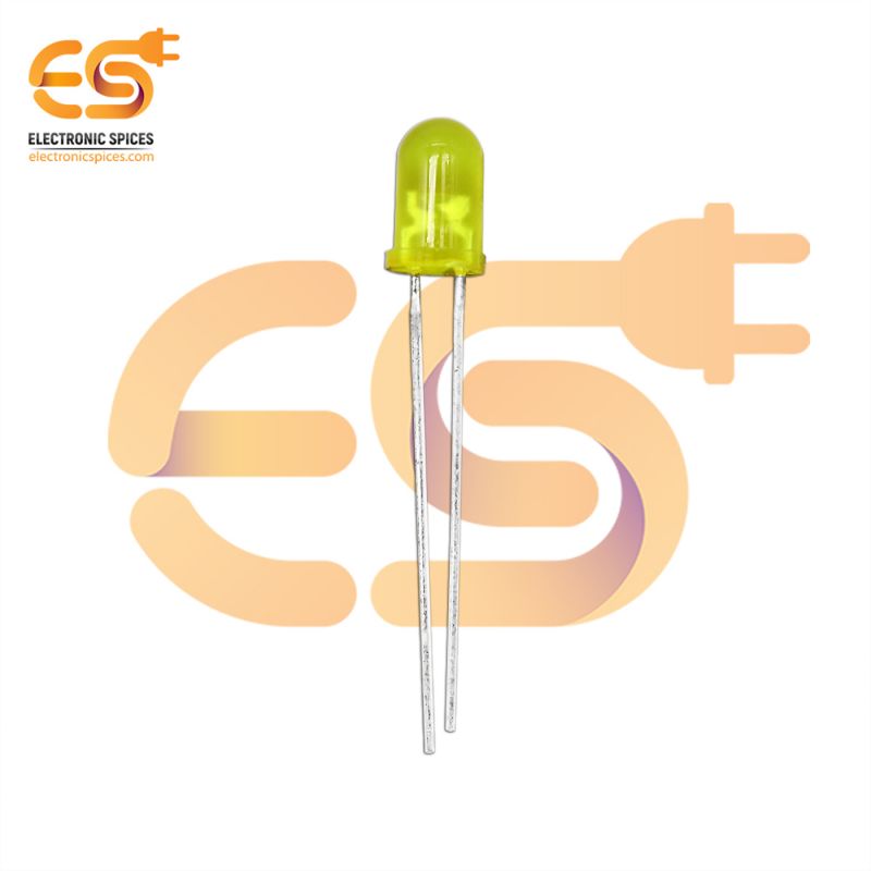 5mm Yellow color LED round shape pack of 20 (Yellow in Yellow)