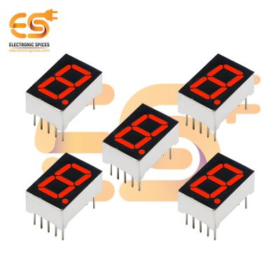 0.56 inch 1 digit red display color 7 segment LED display COMMON ANODE pack of 5pcs