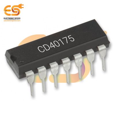 CD40175 Quad D-Type FlipFlop IC (DIP-16 Package)