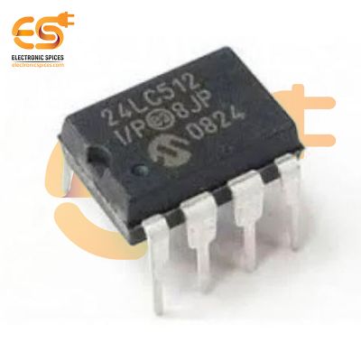 512K bit Serial I2C Bus EEPROM IC DIP-8 Package (24LC512)