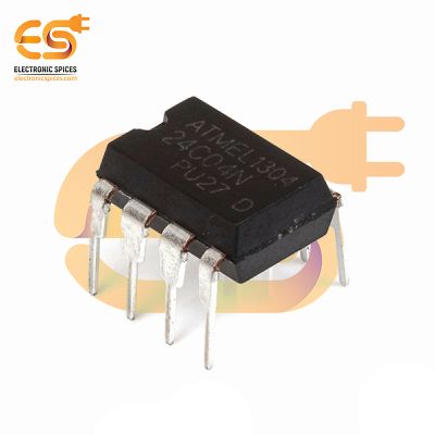 24C04 4K bit Serial I2C Bus EEPROM IC (DIP-8 Package)
