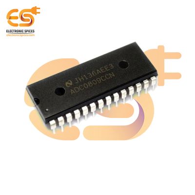 ADC0809 8-Bit A/D Converter with 8-Channel Multiplexer IC (DIP-28 Package)