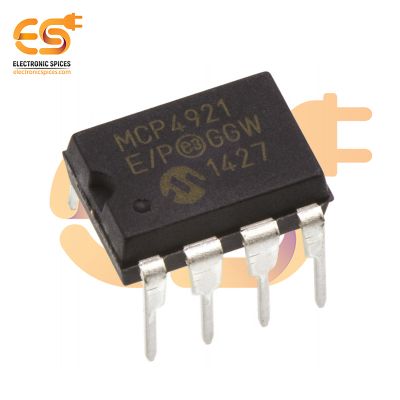 MCP4921 12-Bit Digital to Analog Converter (DAC) with SPI Interface IC (DIP-8 Package)