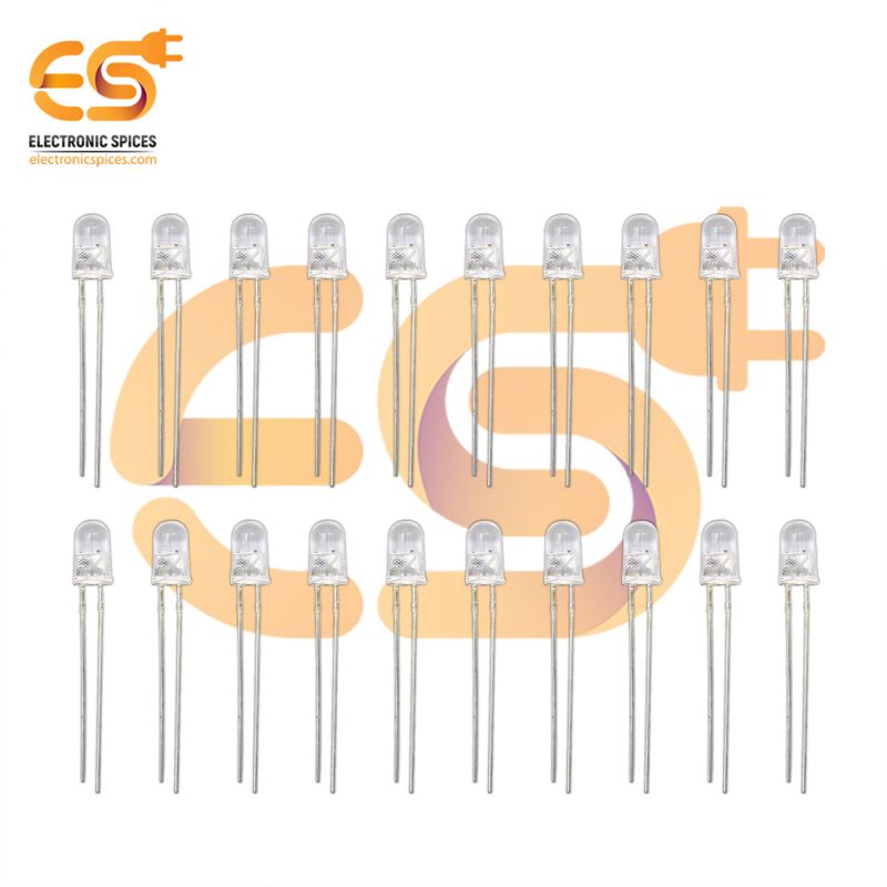 5mm Basic Yellow LEDs round shape pack of 1000 (Yellow in Clear)