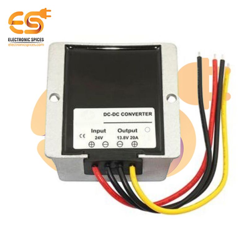 24V Naar 13,8V 20A 276W DC DC Converter Step Down - Waterdichte Spanningsregelaar Voor Auto, LED En Zonne-energie