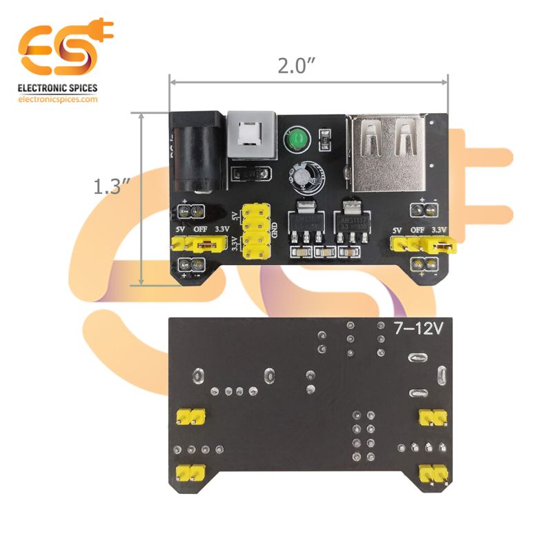 5 Pezzi Modulo Alimentazione Breadboard - 3.3V/5V Per MB102, Da USB O 6.5-12V DC - Foto 5