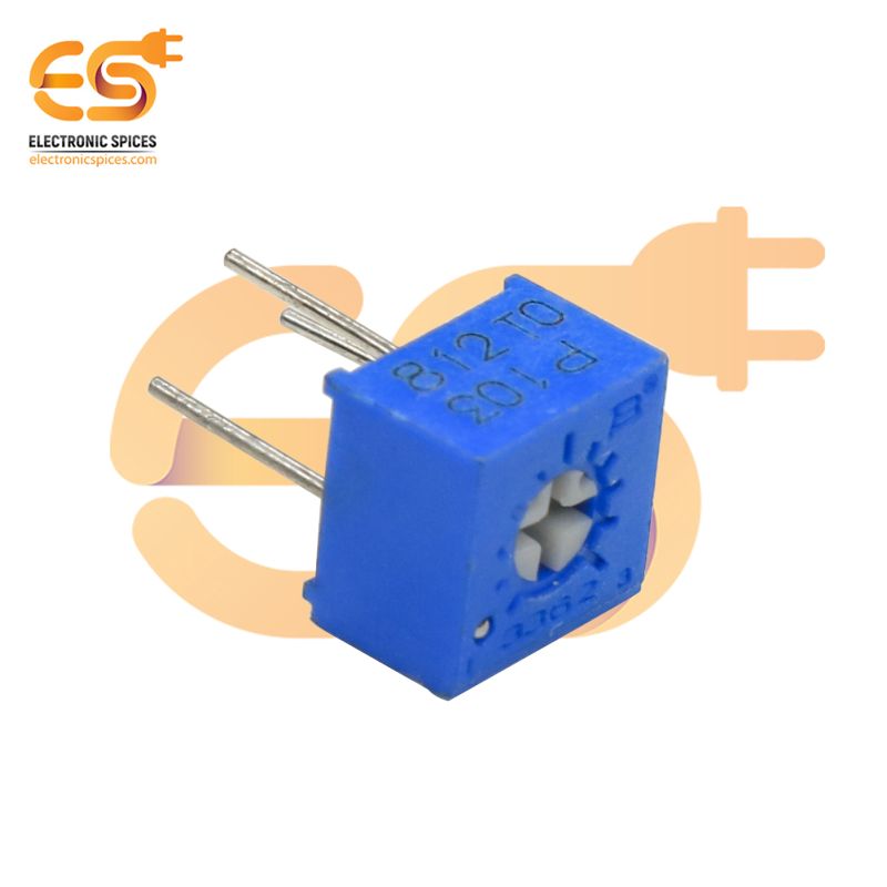 Produktbild von 10 Stück 3362 Trimmerpotentiometer 10K Ohm – Einstellbarer Variabler Widerstand, 0,5 W, 10% Toleranz, Für Feineinstellungen