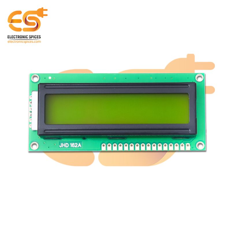 16 x 2 Yellow/Green color LCD display module (JHD162A)
